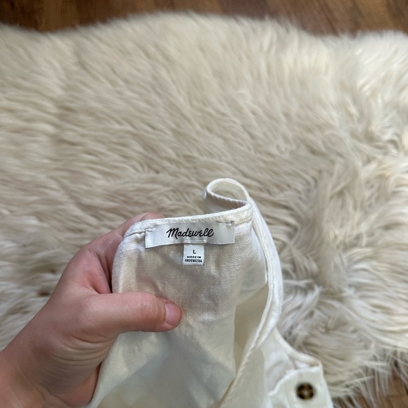 MADEWELL Linen Cotton Side Button Midi Dress - Picture 10 of 10